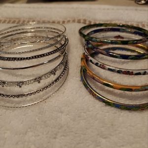 Cloisonne & Silver Bangles!